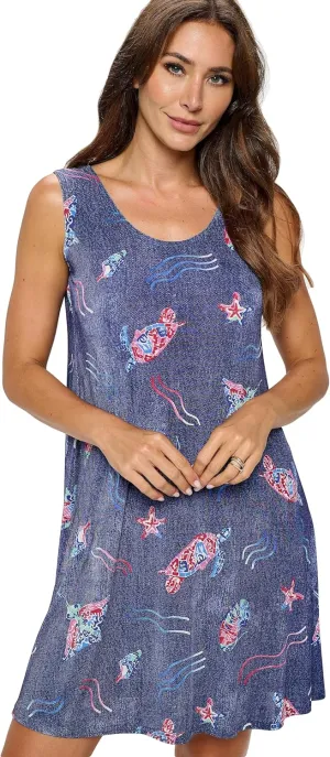 Jostar Print Missy Tank Dress-7003BN-TRP1