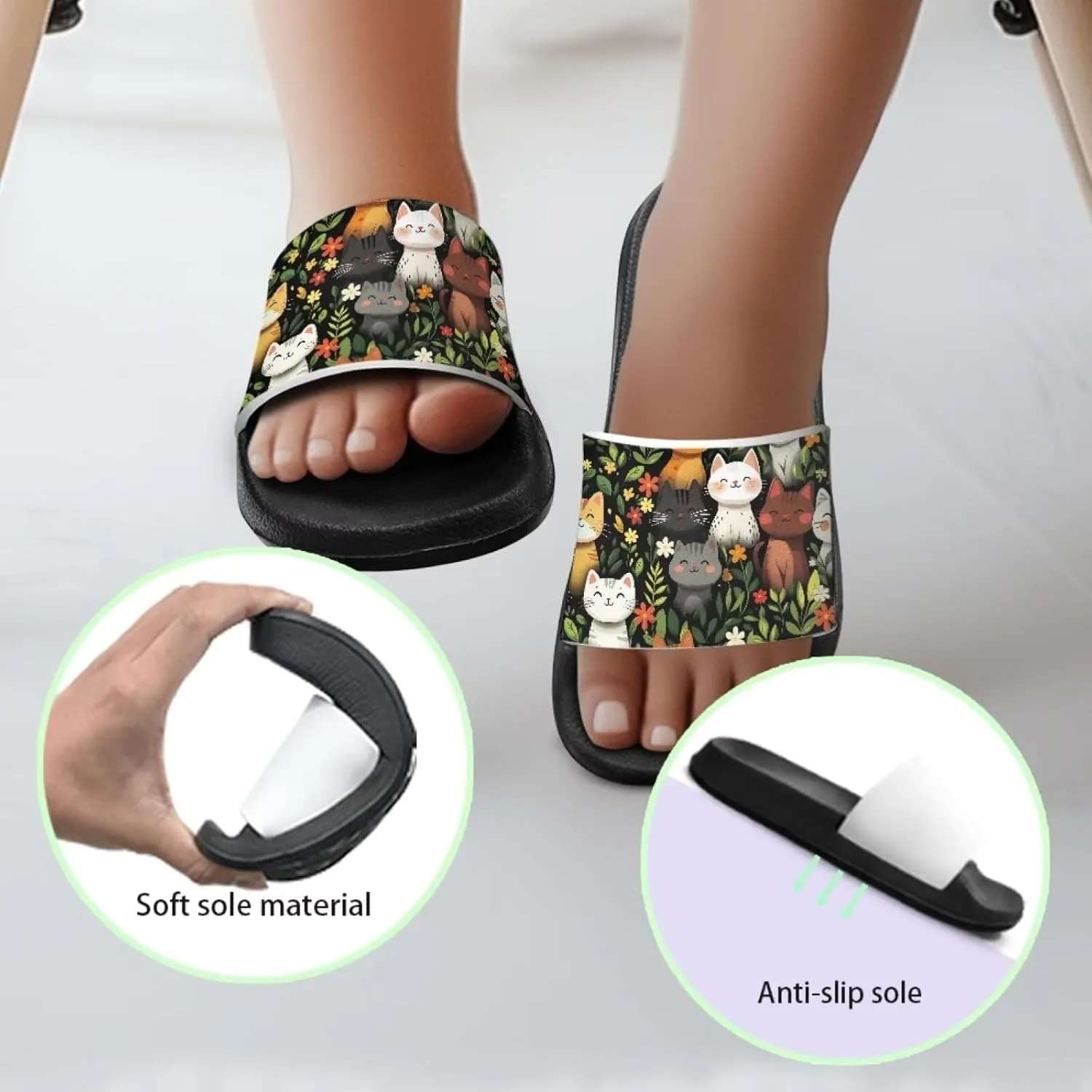 JoyLamoria Animals Design Sandals House Slides Kids Cloud Slippers Cushioned Non Slip Indoor Outdoor Lightweight Open Toe Comfy