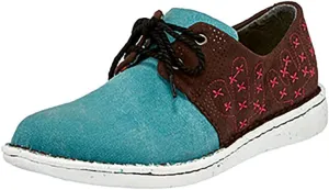 Justin Boots Womens CAC-Tie Lace Up Sneakers Shoes Casual - Blue - Size 8.5 B