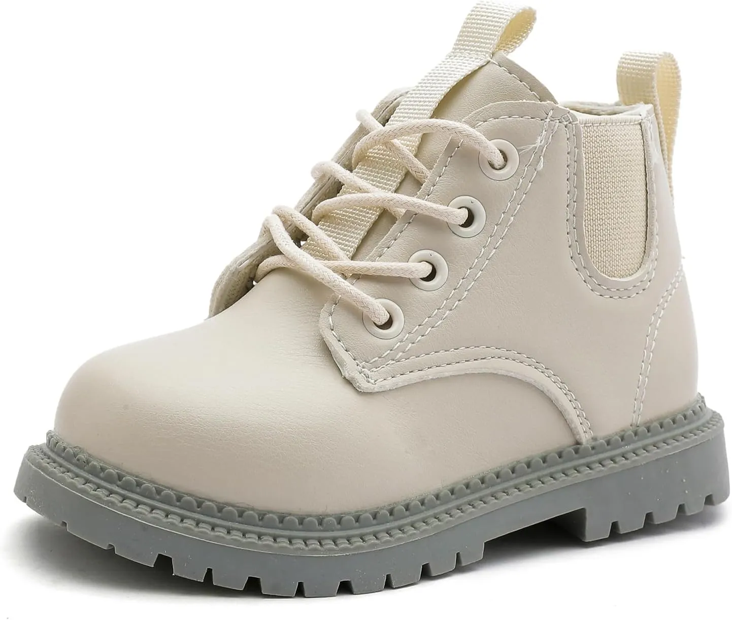 Kids Ankle Boots with Side Zipper Lace Up for Toddler Littel Kid Boys and Girls for Outdoor Play and Everyday Wear