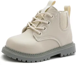 Kids Ankle Boots with Side Zipper Lace Up for Toddler Littel Kid Boys and Girls for Outdoor Play and Everyday Wear