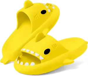 Kids Shark Slides Boys Girls Toddlers Cloud Shower Slippers Cute Cartoon Open Toe Sandals Cushioned Thick Sole Beach Pool Shoes