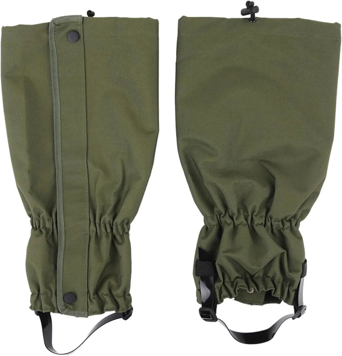 Leg Gaiters, Hiking Waterproof Leggings and Adjustable Snow Boot Covers Gaiters Mountaineering Mudguard Shoe Covers,one Size (Color : Green, Size : One Size)