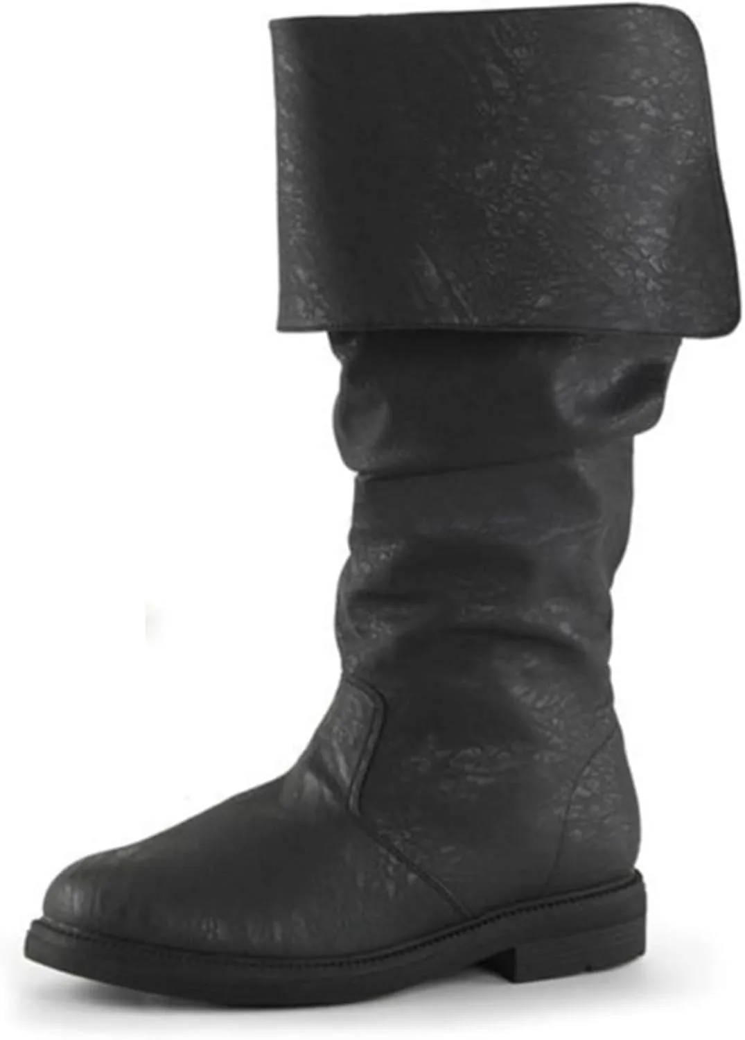 Medieval Pirate Boots Unisex Renaissance Boots Halloween Pull On Mid Calf Costume Boot Gothic Cosplay Shoes for Adults