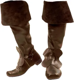 Medieval Renaissance Leather Boots for Men & Women Gothic Viking Pirate Warrior Boot for Halloween Cosplay Shoes
