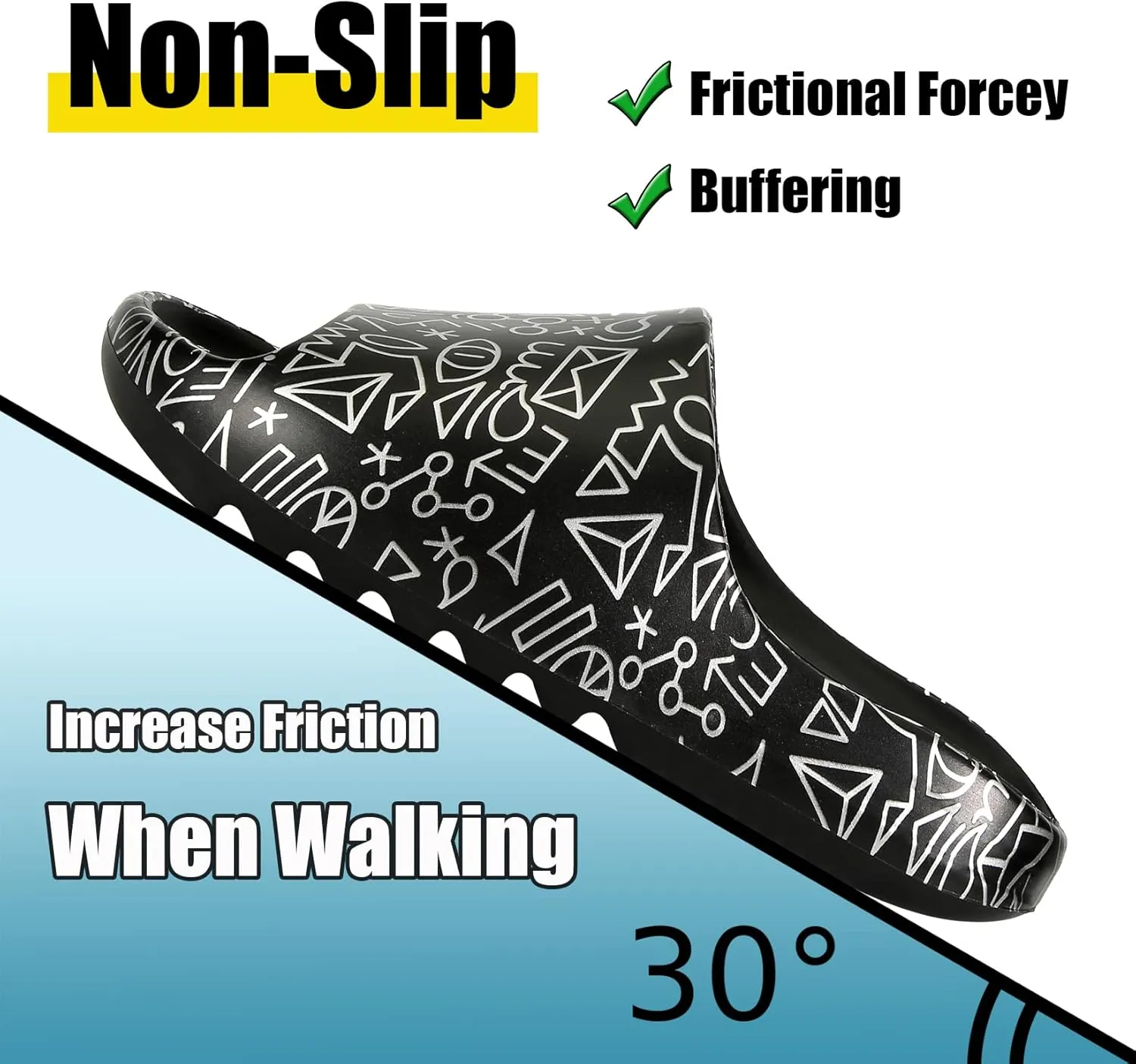 Men Women Cloud Cushion Slides EVA Pillow Slippers Cute Cartoon Print Non-Slip Shower Sandals Open Toe for Bathroom House Spa Gym Home Soft Comfy Shoes