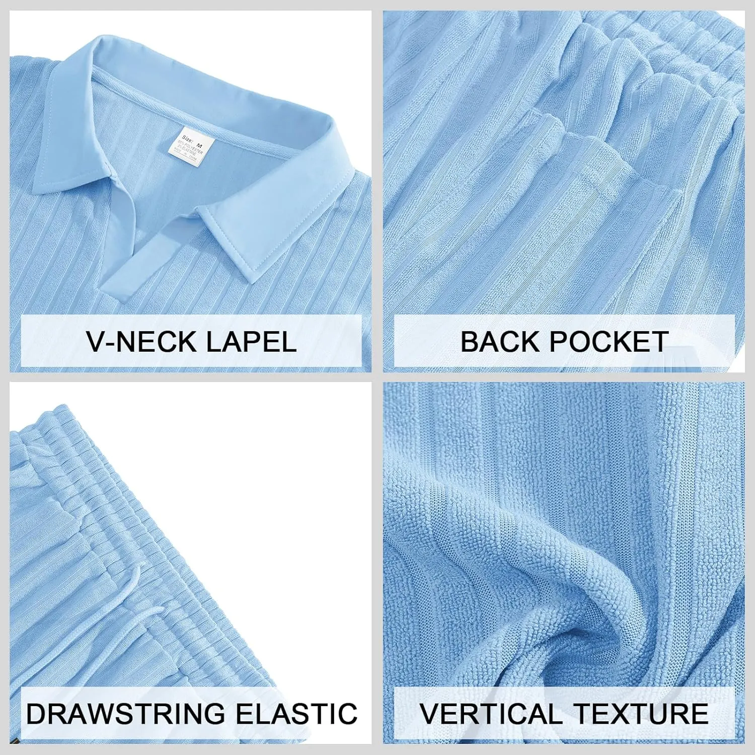 Mens 2 Piece Outfits Polo Shirt and Shorts Set Short Sleeve Tracksuits Casual Athletic Jogging Summer Outfits