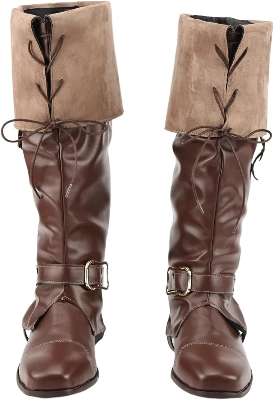 Men's Cosplay Shoes Pirate Boot Halloween Costume Shoes Renaissance Medieval Cosplay Boots