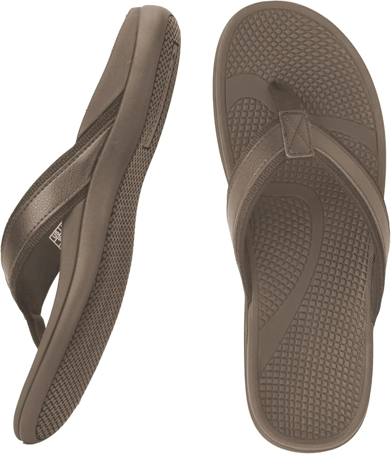 Men's Flip flops Orthotic Arch Support Sandals, Recovery Supportive Flip flop Slides for Plantar Fasciitis Heel Spur Flat Feet Pain Relief, Non-Slip Sandal Comfort Walking