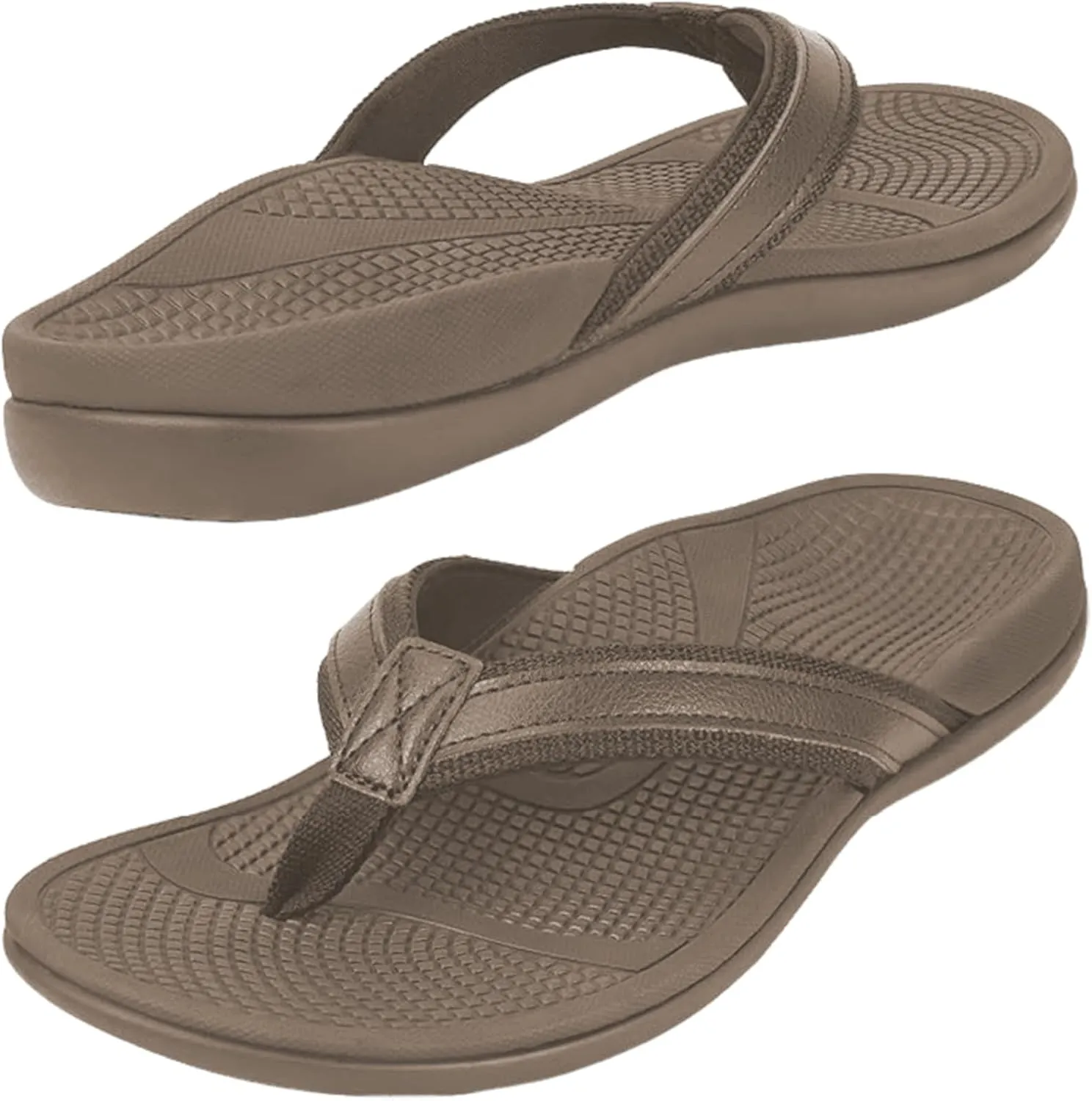 Men's Flip flops Orthotic Arch Support Sandals, Recovery Supportive Flip flop Slides for Plantar Fasciitis Heel Spur Flat Feet Pain Relief, Non-Slip Sandal Comfort Walking