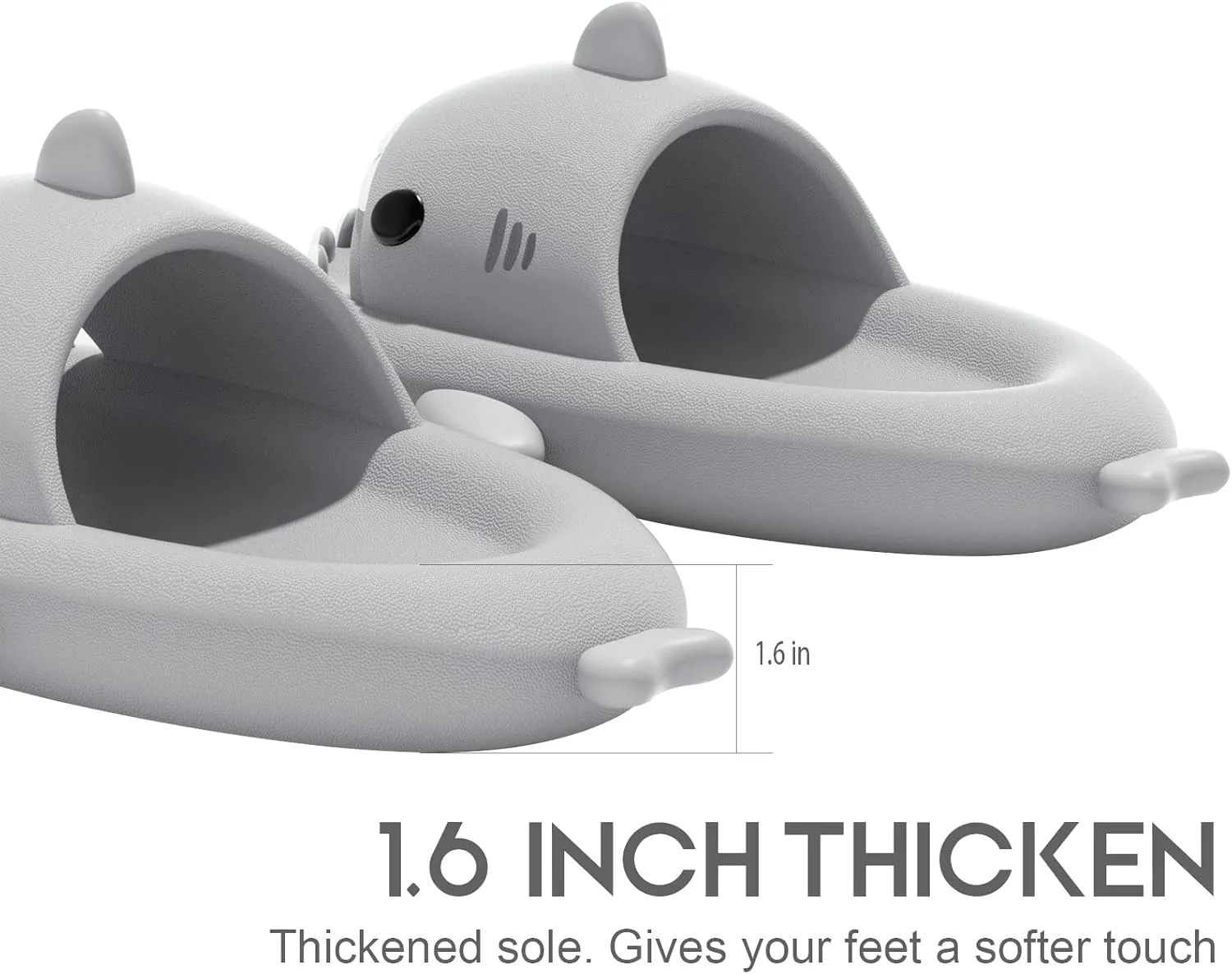Metog Cloud Shark Slides Kids Summer Non-Slip Open Toe EVA House Shark Slippers for Boys Girls Cute Lightweight Soft Slide Sandals for Pool Bathroom Shower Spa Beach Indoors Outdoors