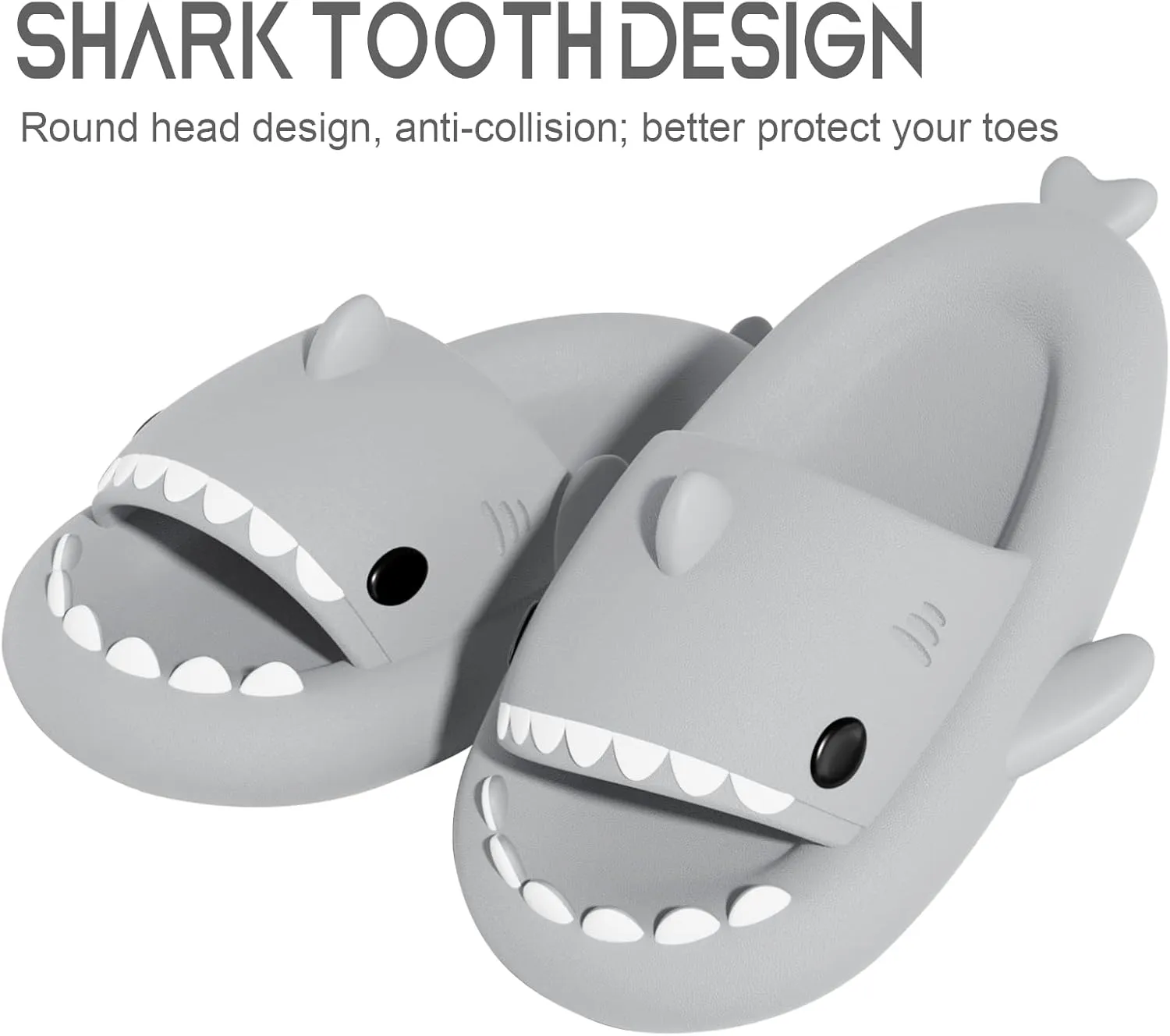 Metog Cloud Shark Slides Kids Summer Non-Slip Open Toe EVA House Shark Slippers for Boys Girls Cute Lightweight Soft Slide Sandals for Pool Bathroom Shower Spa Beach Indoors Outdoors