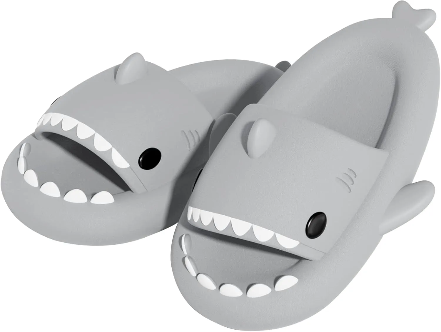 Metog Cloud Shark Slides Kids Summer Non-Slip Open Toe EVA House Shark Slippers for Boys Girls Cute Lightweight Soft Slide Sandals for Pool Bathroom Shower Spa Beach Indoors Outdoors