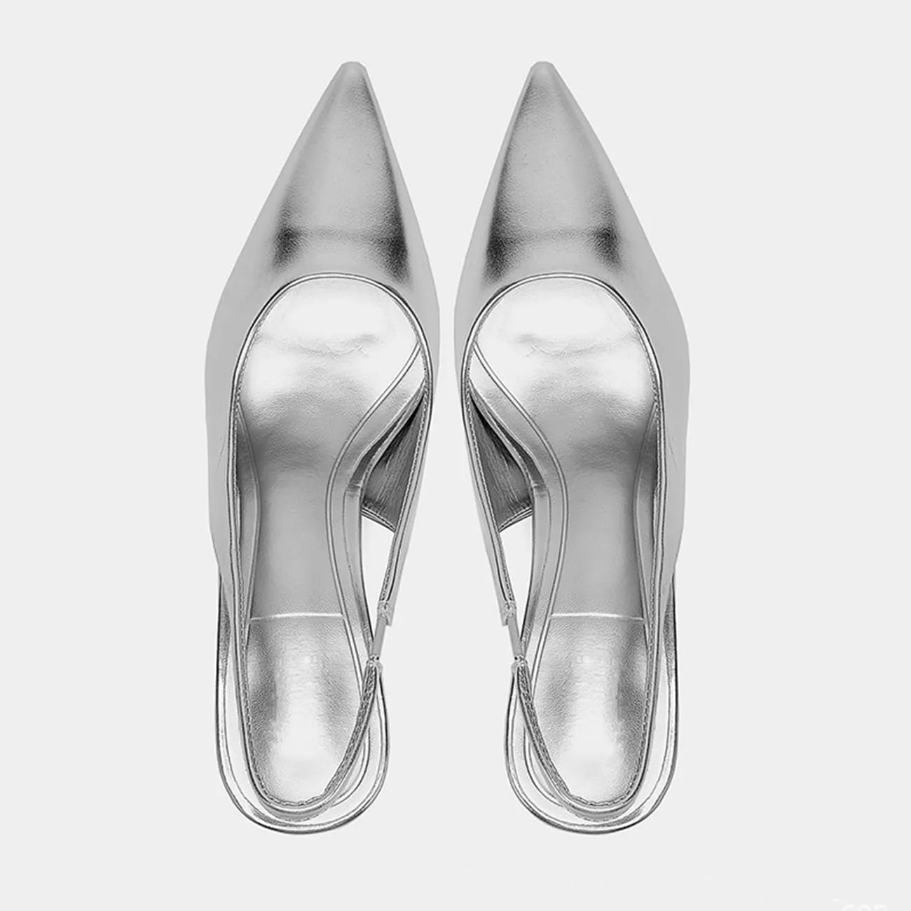 MRKEWUNEY Fashion Slingback Pumps Shoes for Women Pointed Toe Kitten Heels