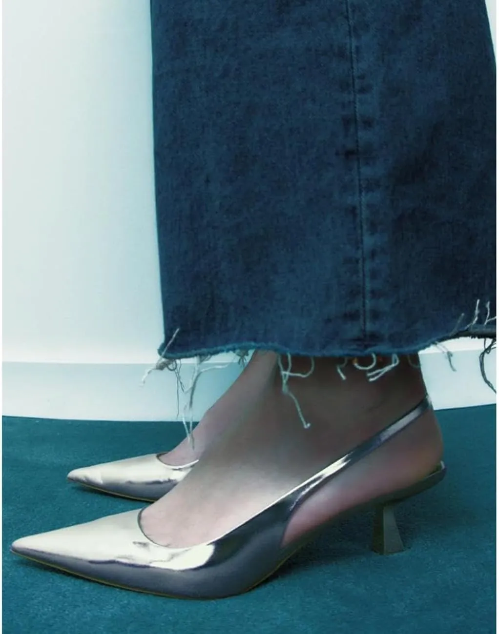 MRKEWUNEY Fashion Slingback Pumps Shoes for Women Pointed Toe Kitten Heels