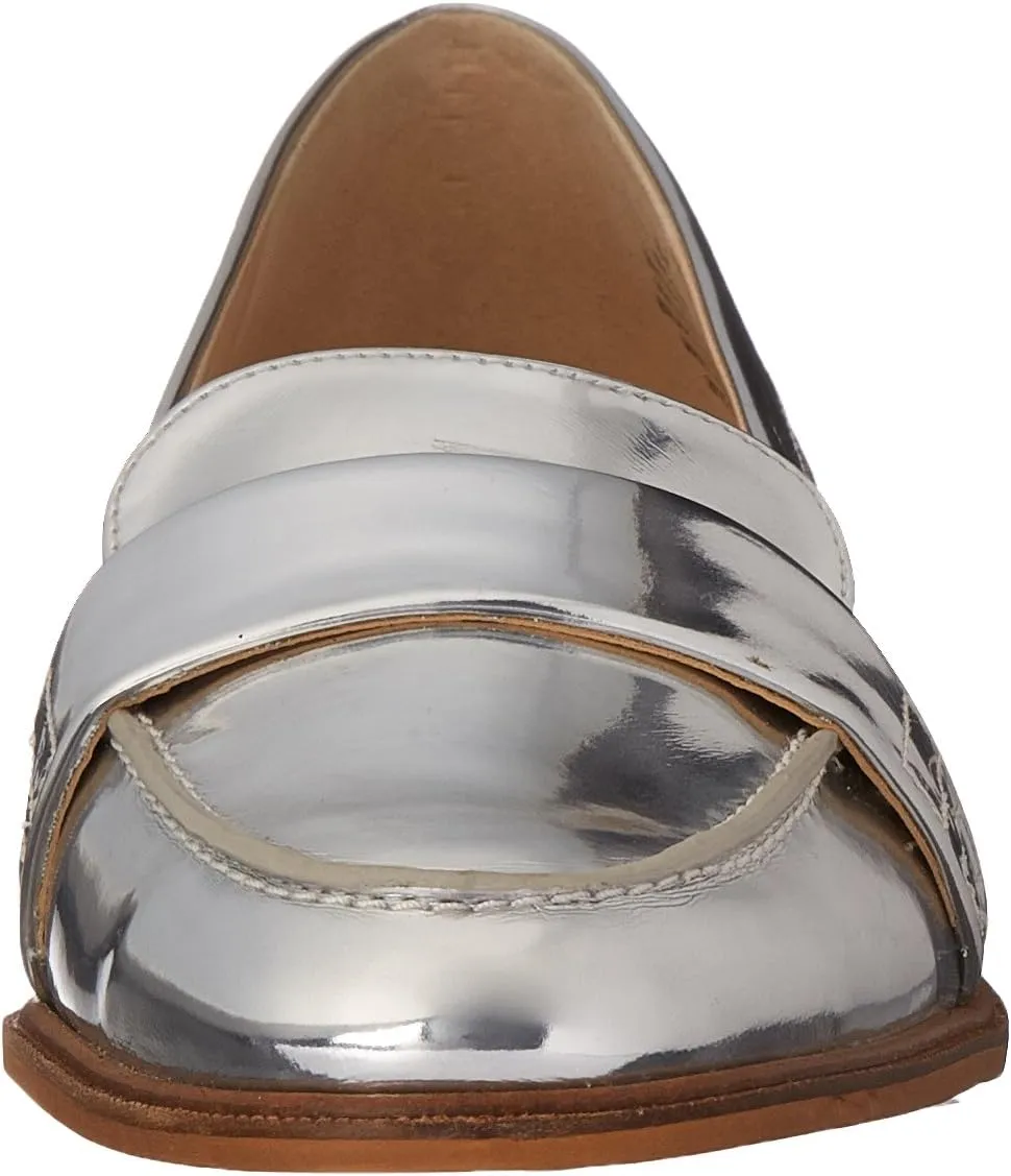 Nine West Womens New Enzo Anglioni Cinjun Metallic Loafers Heels Shoes