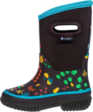 OAKI Kid's Neoprene Rain Boots, Snow Boots, Muck Boots