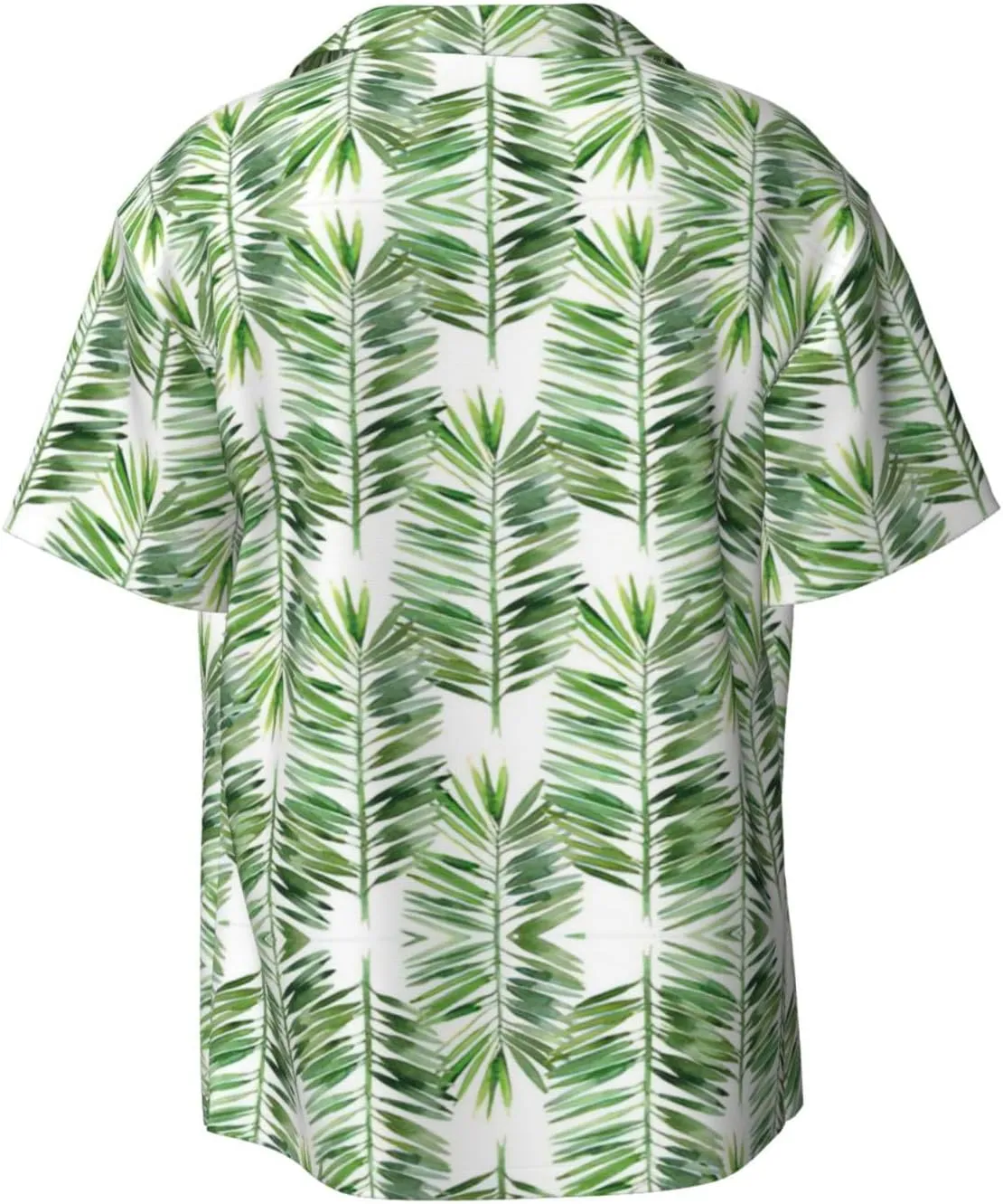 Palm Tree1 Printing Men's Fashion Summer Short Sleeve Button Shirt with Pocket,S-4xl Cuban Shirt Hawaiian Shirt