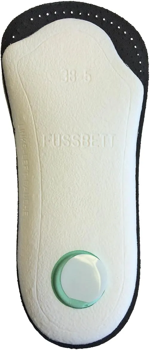 Pedag Holiday | 3/4 Length Sheepskin Orthotic Inserts | Handmade in Germany | Arch Support | Metatarsal Pad | Heel Cushion | Fits Low Profile Tight Shoes | Black | 1 Pair | US Men 11 / EU 44