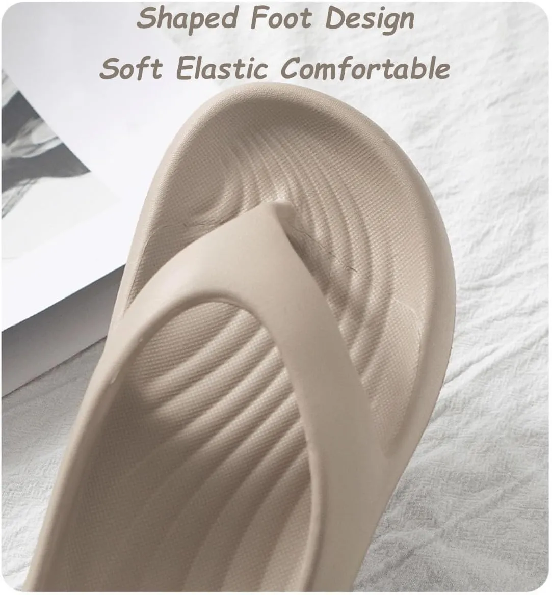 Pillow Arch Support Flip Flops For Women, Non-Slip Soft Comfortable Walking Platform Sandals, Orthopedic Beach Slippers