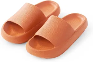 Pillow Slippers for Girls Boys, Kids House Slides Sandals Shower Bathroom Non-Slip Open Toe Quick Drying Soft Comfy Thick Sole Cushion Platform Shoes