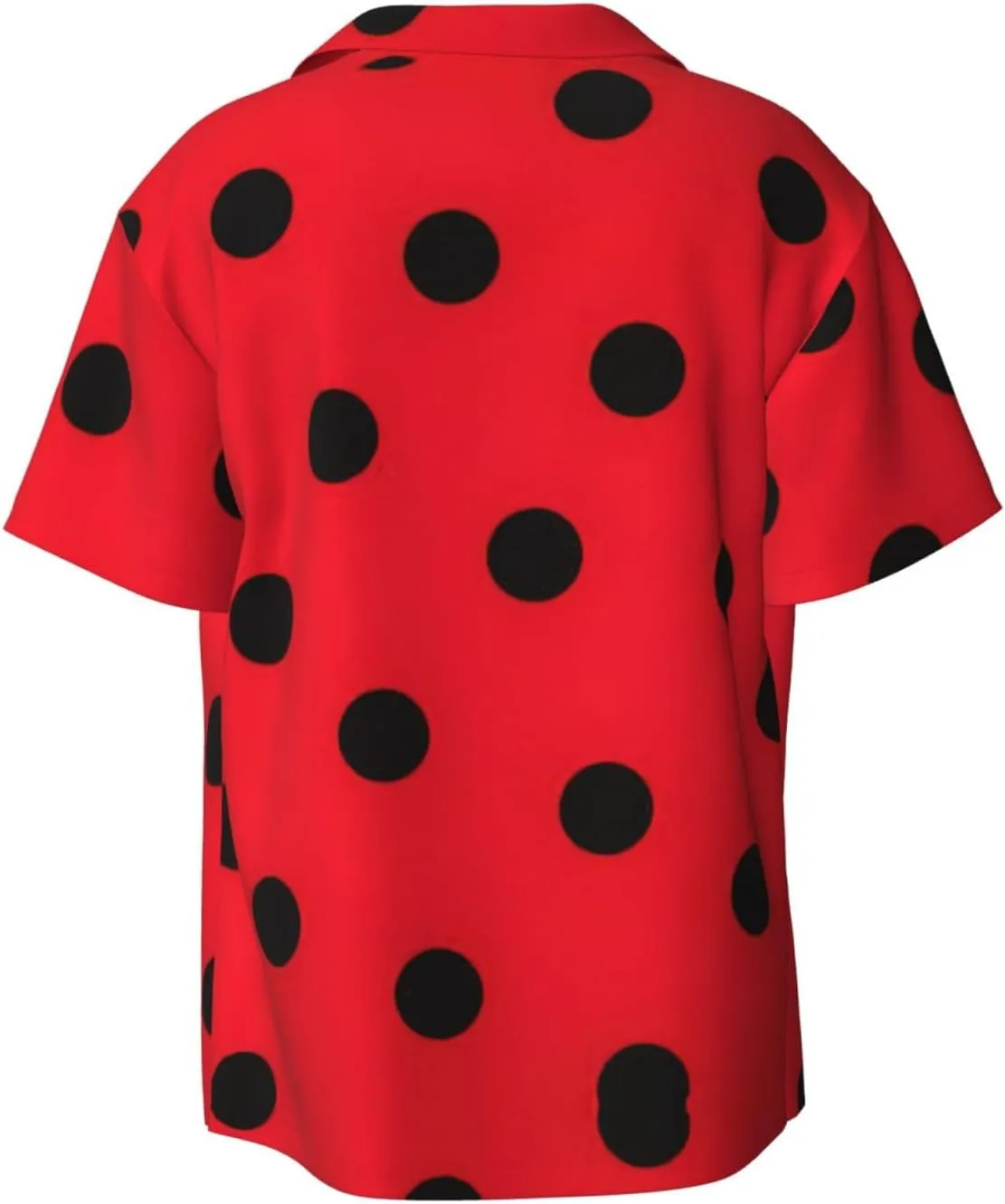 Polka Dot Printing Men's Fashion Summer Short Sleeve Button Shirt with Pocket,S-4xl Cuban Shirt Hawaiian Shirt