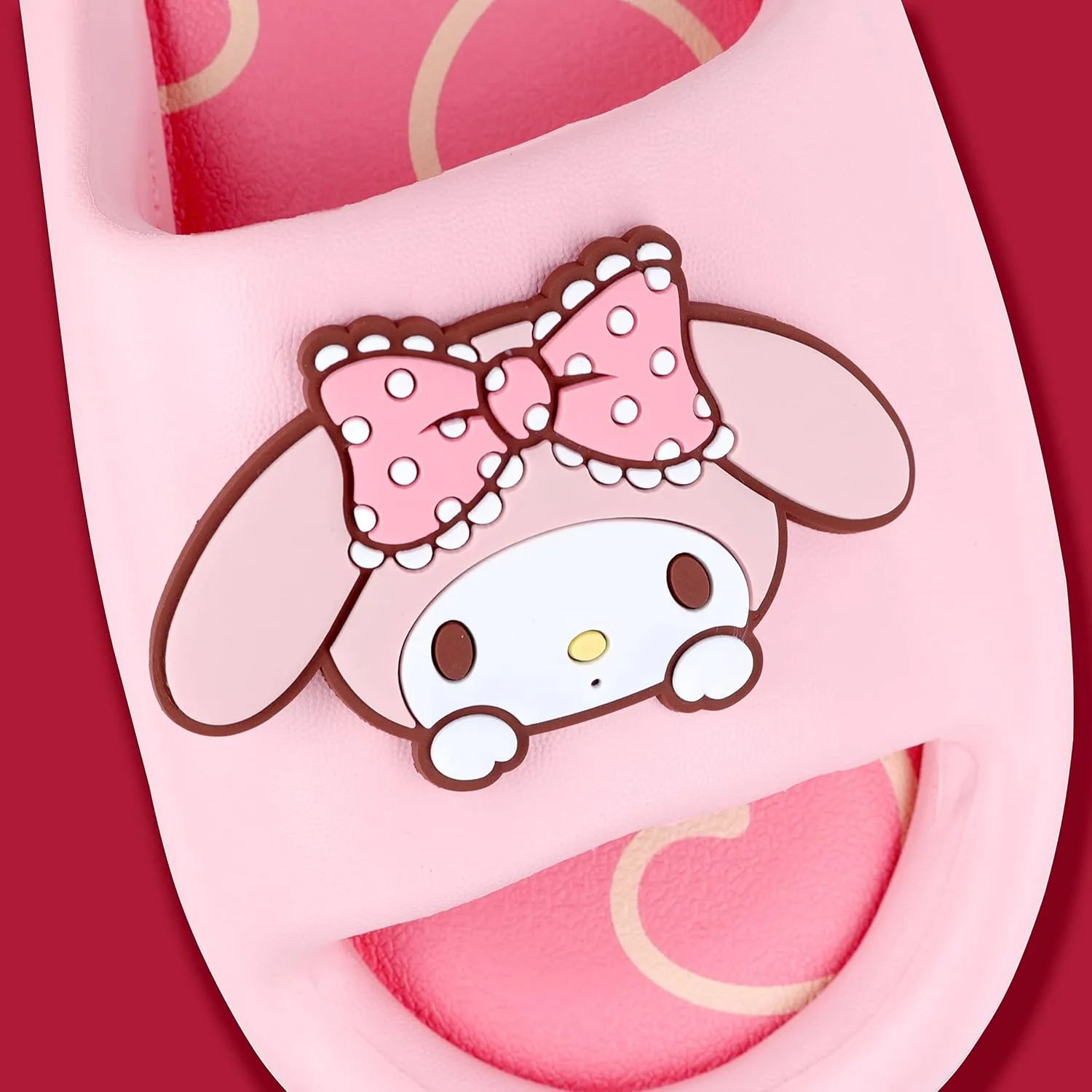Roffatide Anime Cinnamoroll My Melody Kuromi Slides for Women Non-Slip Bathroom Shower Sandals Cow Print Rubber Slippers House Slides