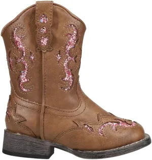 ROPER Toddler Girls Glitter Gypsy Square Toe Casual Boots Mid Calf - Brown, Multi