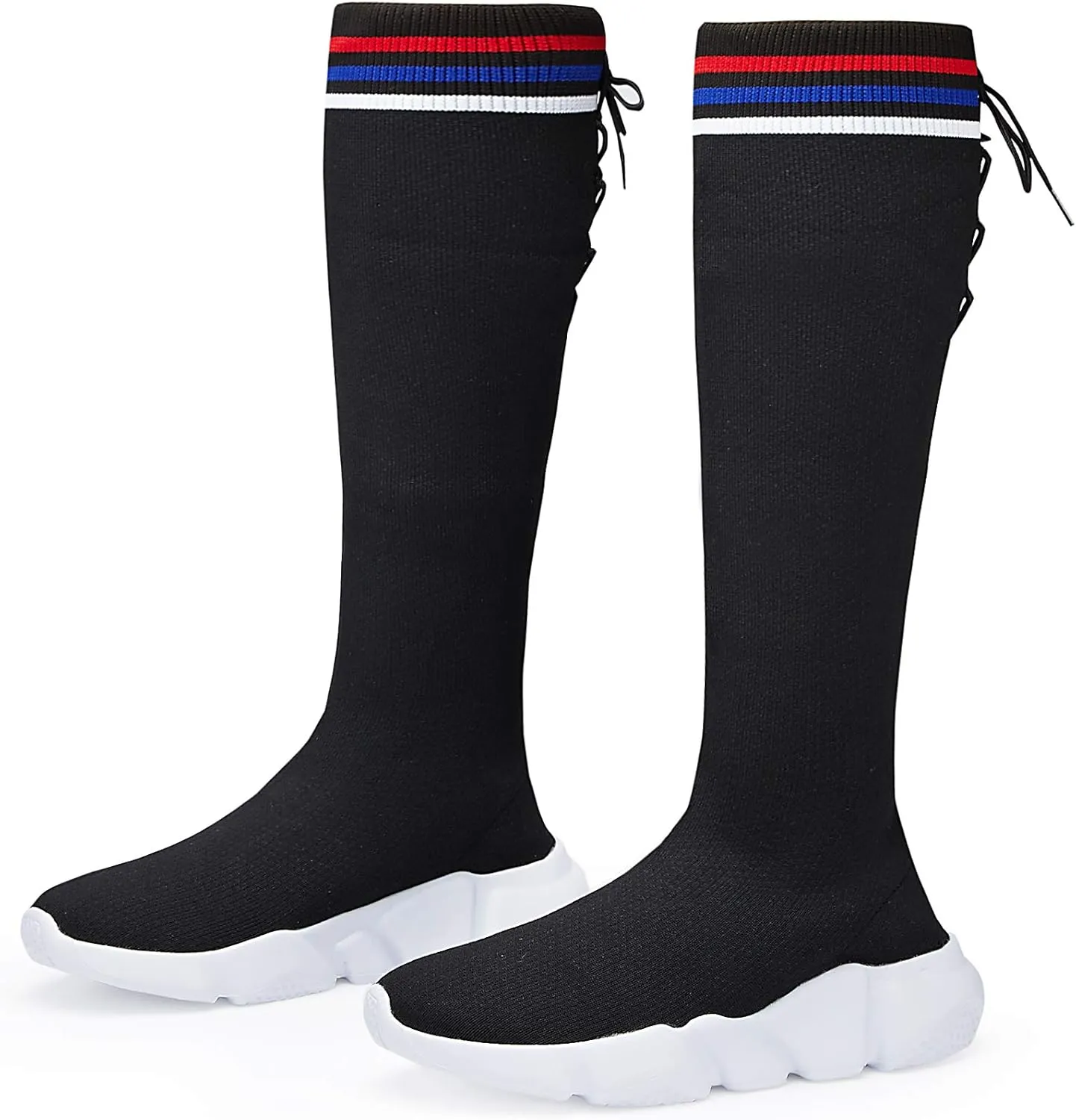 Santiro Girls Knee High Boots Comfortable Knit Kids Fashion Long Boots