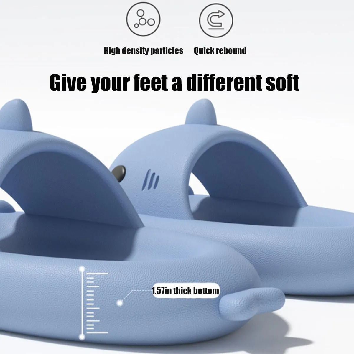 Shark Slides For Women Men, Shark Cloud Slippers, Cartoon Fashion Anti-Slip Shark Sandals For Adults Boys Youth