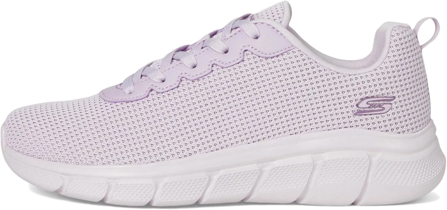 Skechers Women's BOBS Sport Sneakers-Visionary Essence Two Tone Knit Lace Up Machine Washable Vegan Shoes