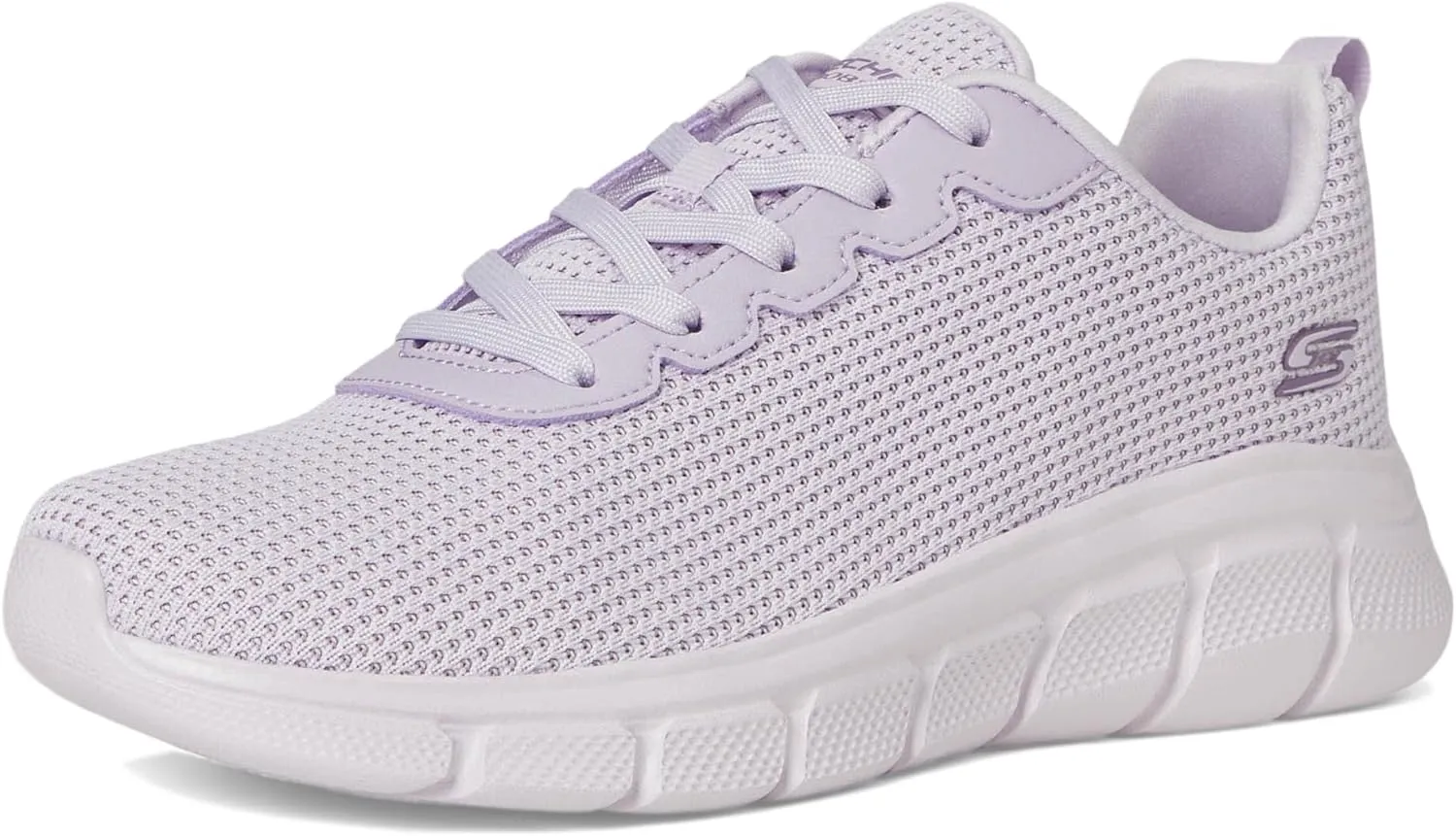 Skechers Women's BOBS Sport Sneakers-Visionary Essence Two Tone Knit Lace Up Machine Washable Vegan Shoes