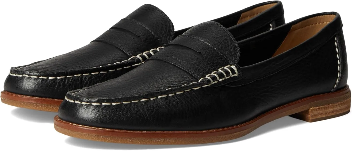 Sperry Women's Seaport Penny Loafer, Black, 8 Wide