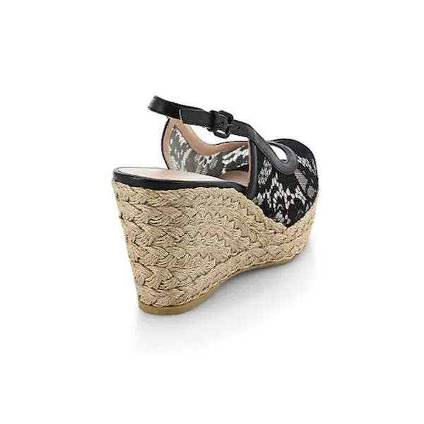Stuart Weitzman - Tuileries Lace Wedge Espadrilles