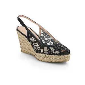 Stuart Weitzman - Tuileries Lace Wedge Espadrilles