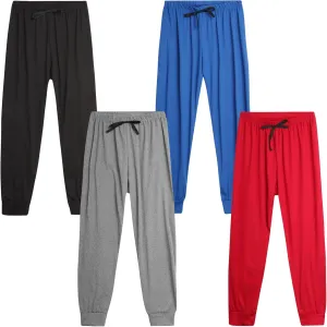 Sweet Hearts Girls Sweatpants - 4 Pack Super Soft Girls' Activewear Performance Jogger Pants: Made in USA (Sizes: 7-16)