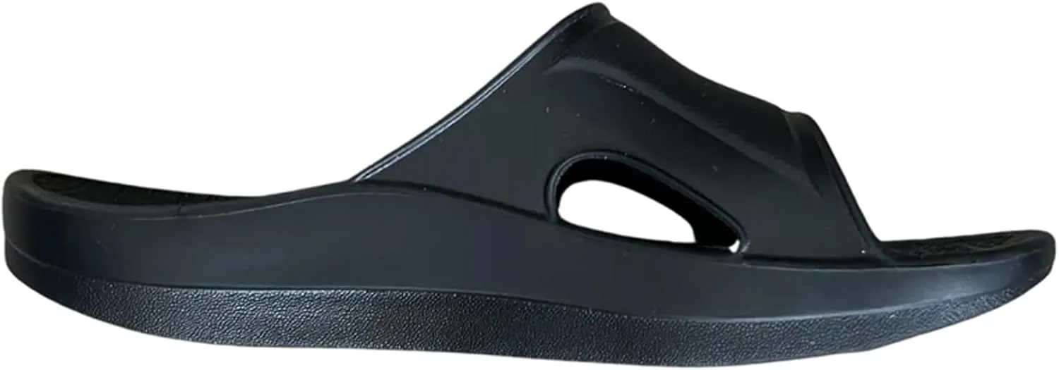 TELIC Unisex Recharge Slides - Pillow-Soft, Arch Supporting, Lightweight, Waterproof, Shock-Absorbing - Perfect for Beach, Pool & Everyday Wear