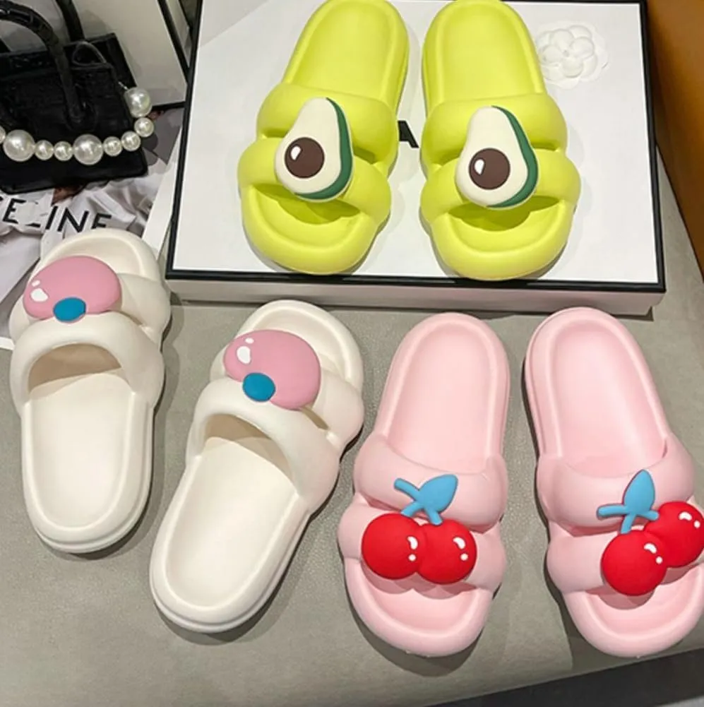 Thick-soled Women's Cloud Slides Summer Sandals For Women Pillow Slippers Shower Shoes Indoor Home Wear Non-slip
