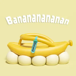 Unisex Banana Flip Flops for Women Men Cloud Slides Sandals Pillow Non Slip Slippers Bathroom Shower Slippers Shoes