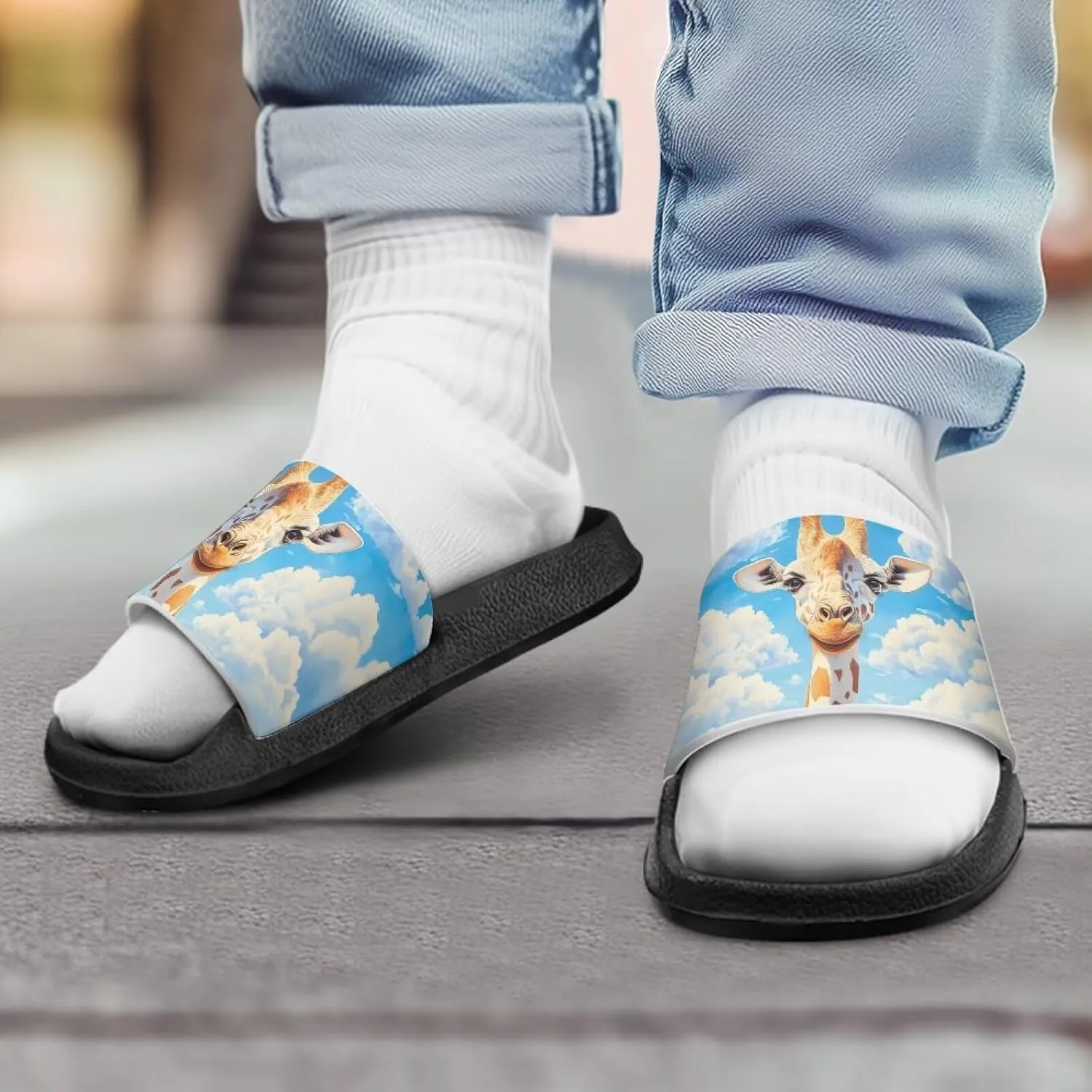 Unisex Slides for Girls Boys Comfortable Slippers Slides Non-slip Shower Shoes House Fashion Thick for Indoor & Outdoor Gifts