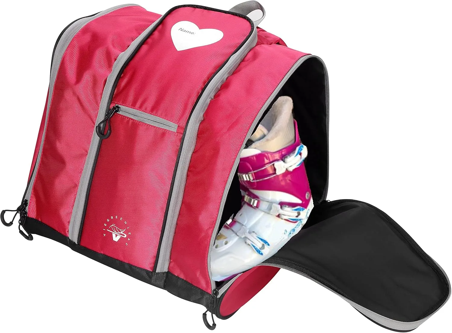 VieGreenleaf Kids Toddler Backpack for Rollerblade, Skate, Ski, Snowboard Boots - Helmet, Gloves, Snacks - Perfect for Ski, Snowboard, Skate, Outdoor Activities or Air Travel (Pink Rose)