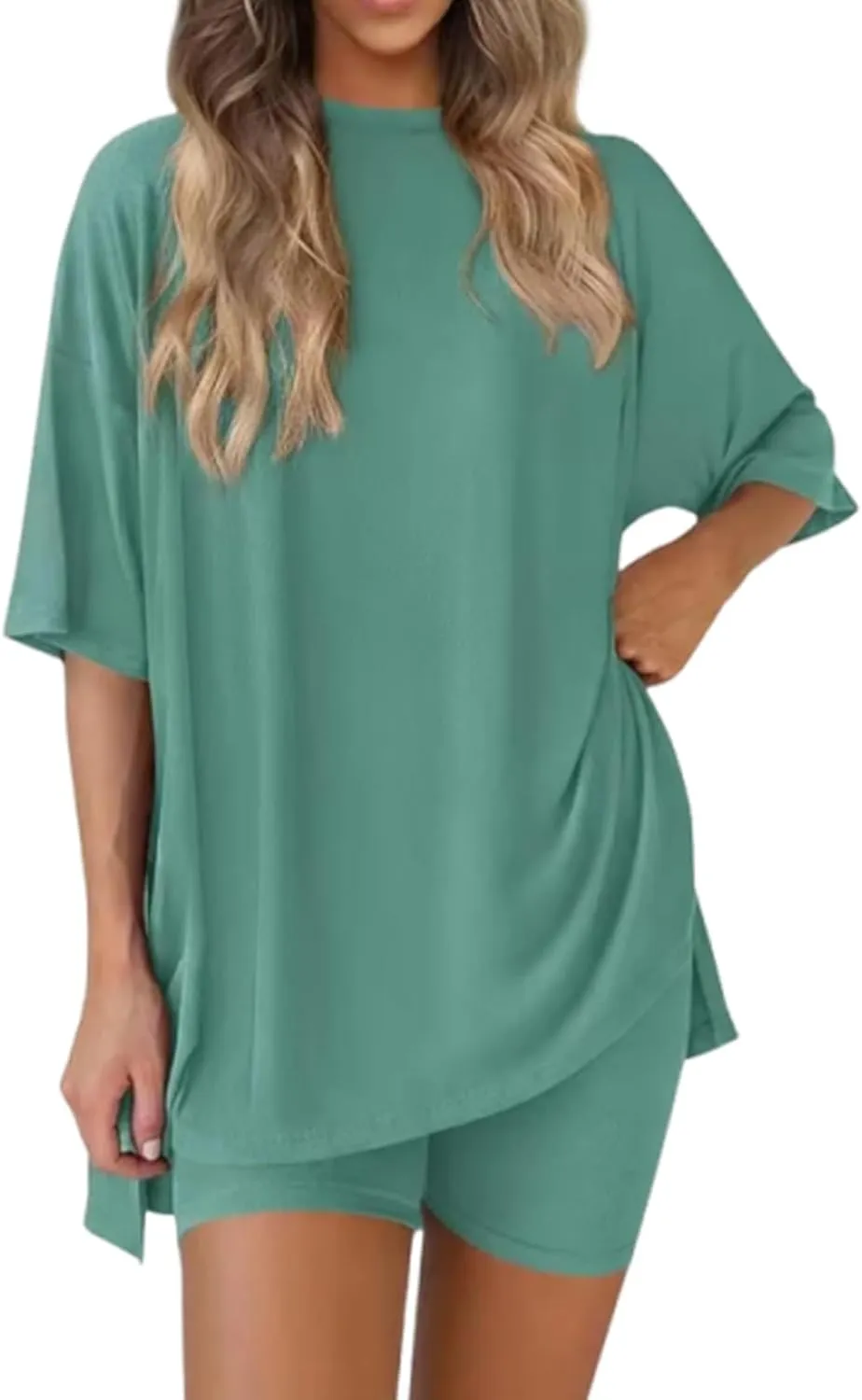 Viralvera 2 Piece, Viralvera 2 Piece Set,Viral Vera Shorts Set, 2025 Summer Casual Oversized Shirts Shorts