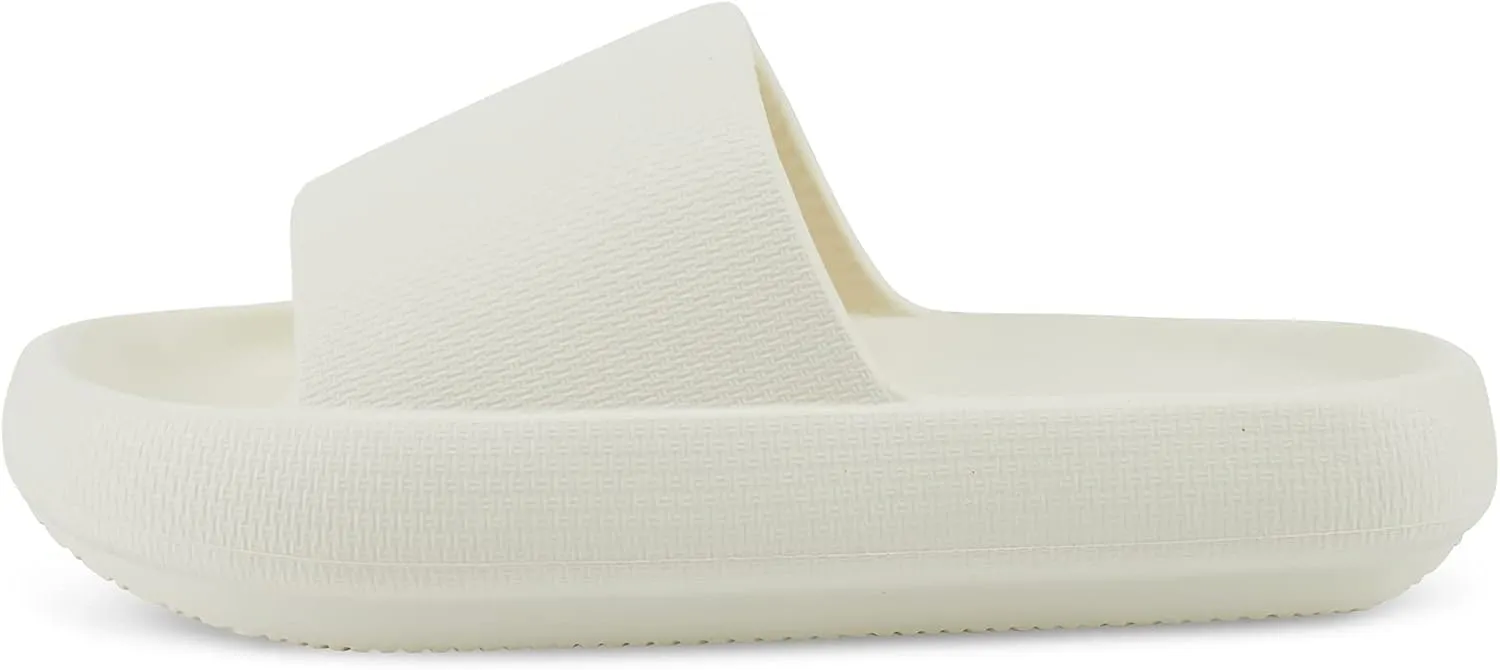 welltree Slides for Women Men Pillow Slippers Non-Slip Bathroom Shower Sandals Soft Thick Sole Indoor and Outdoor Slides