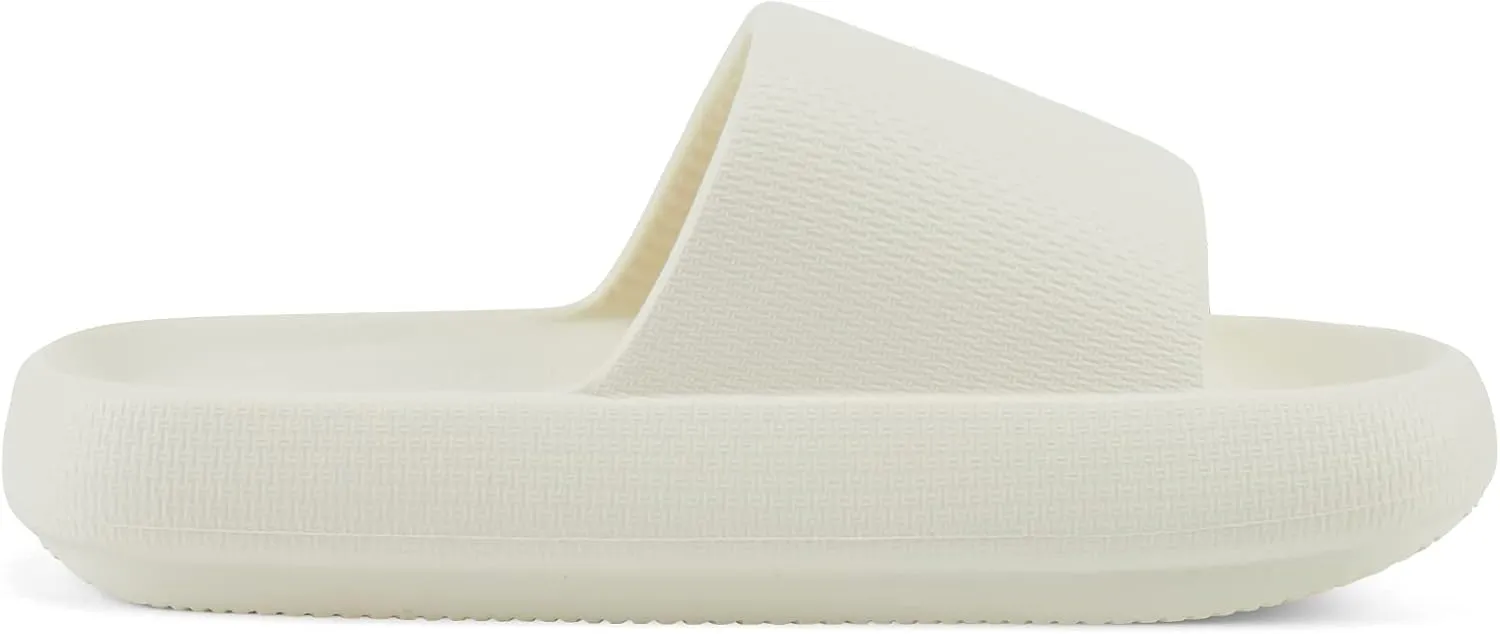 welltree Slides for Women Men Pillow Slippers Non-Slip Bathroom Shower Sandals Soft Thick Sole Indoor and Outdoor Slides