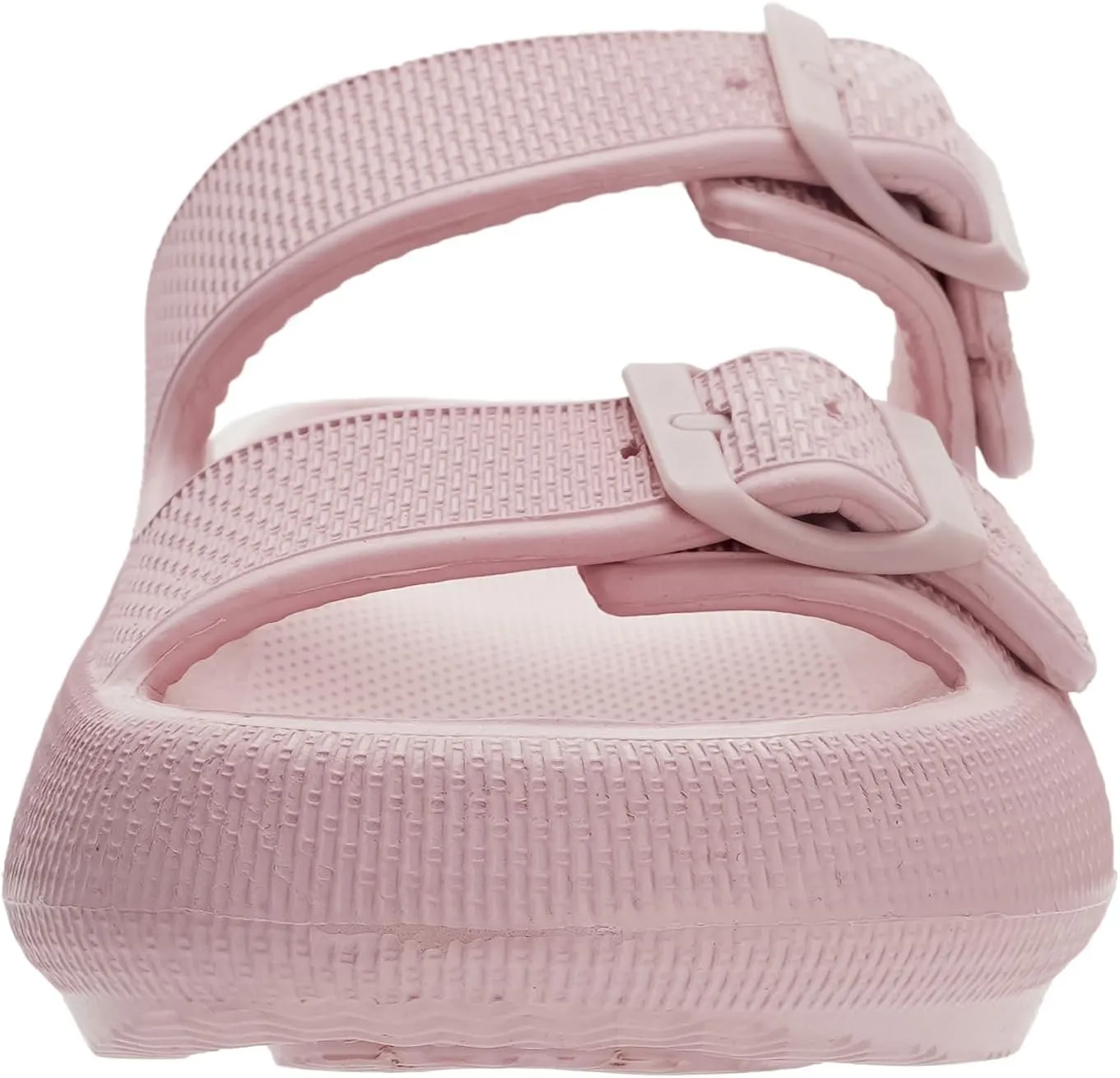 WHITIN Slides for Women Men Double Buckle Adjustable Thick Sole Pillow Slippers Bathroom Sandals