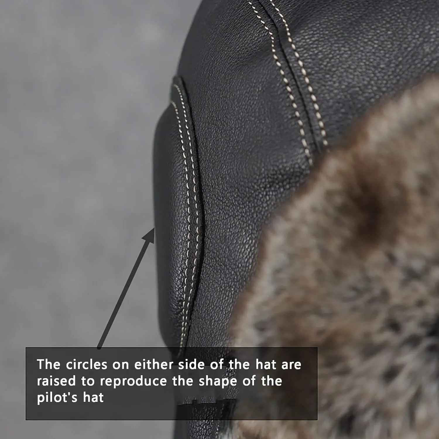 Winter Hats, Hat Unisex Aviator Hat Faux Leather Pilot Cap Hat Winter Trapper Hunting Hat