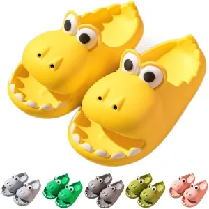 Women's Dinosaur Slippers Cute Big Mouth Sandals EVA Open Toe Soft Slippers Casual Beach Shoes Spa Sandals indoor outdoor