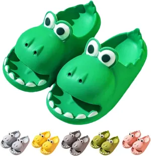 Women's Dinosaur Slippers Cute Big Mouth Sandals EVA Open Toe Soft Slippers Casual Beach Shoes Spa Sandals indoor outdoor