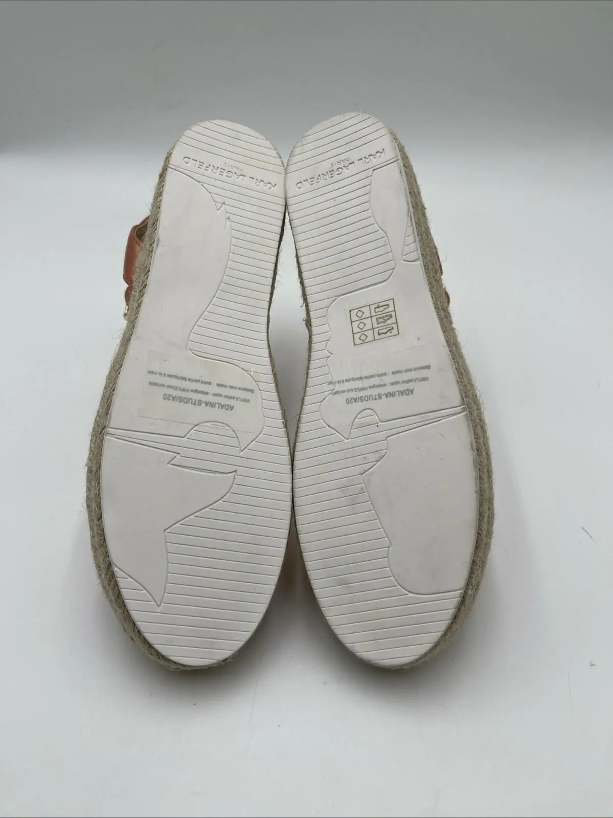 Women’s Karl Lagerfeld Espadrilles Corral Pearl Sandals Size 7M/37.5 - Very Good