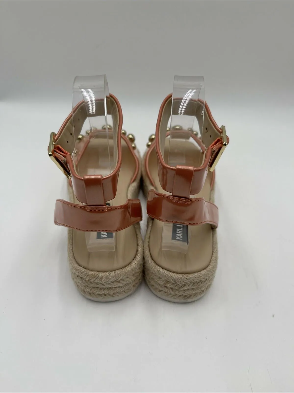 Women’s Karl Lagerfeld Espadrilles Corral Pearl Sandals Size 7M/37.5 - Very Good